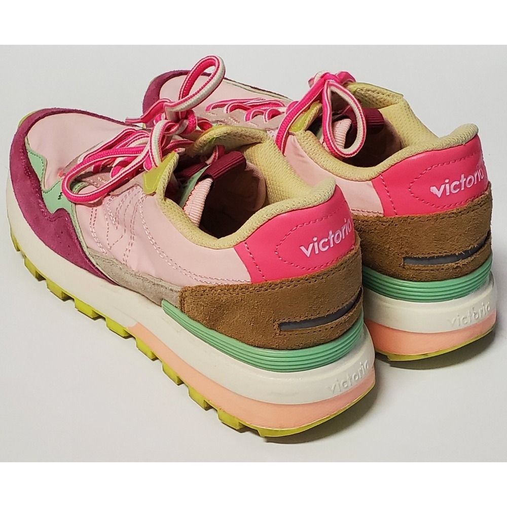 Victoria Sneakers 38/US7 Luna Multi Trainer Pink Calzados Victoria Tennis Shoes - Picture 4 of 16